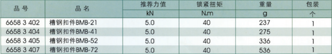 单面槽钢扣件